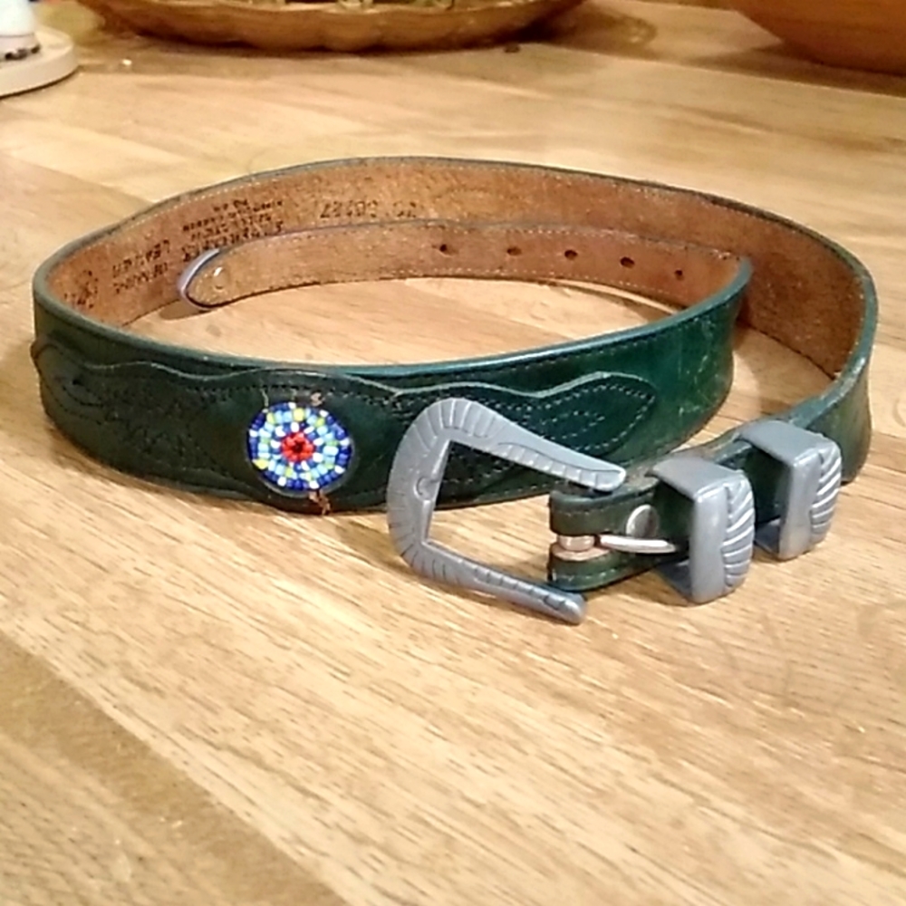 Silver Creek beaded belt VTG